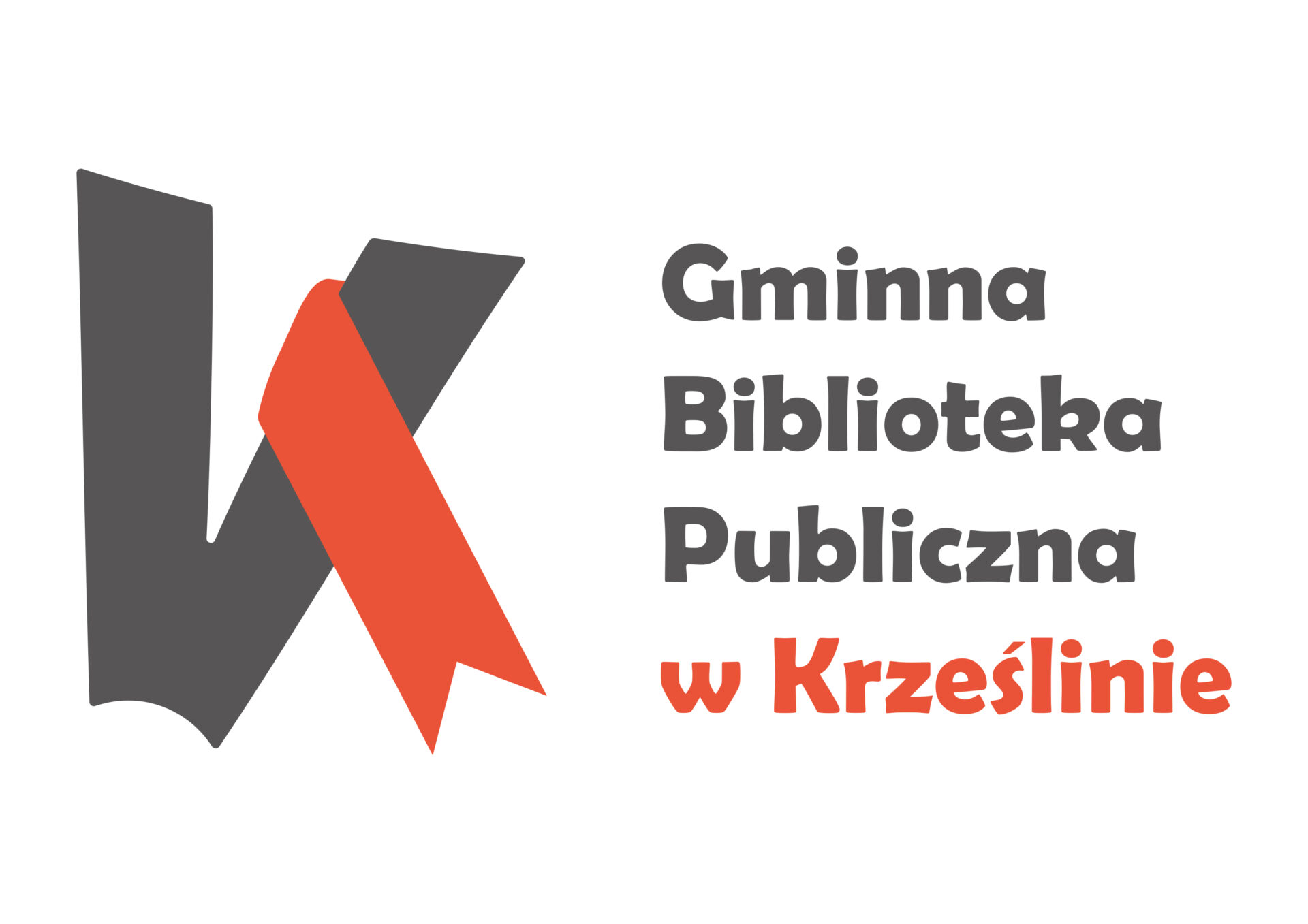 logo gminnej biblioteki publicznej w krześlinie