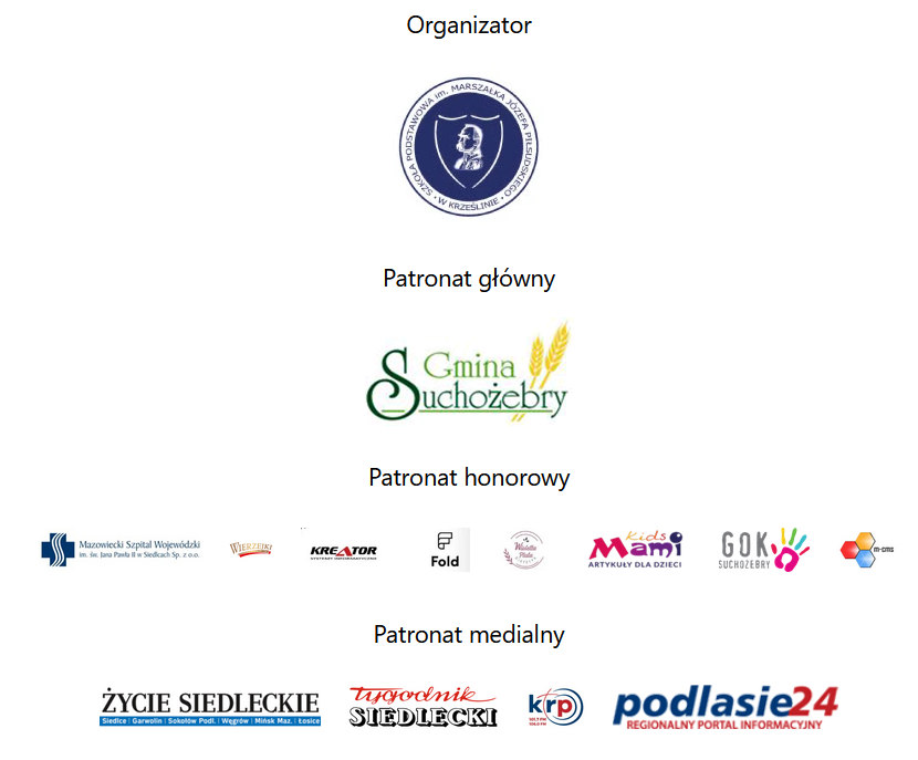 Zbiór logotypów firm i instytucji biorących udział w przedsięwzięciu Na krok przed hejtem. 
